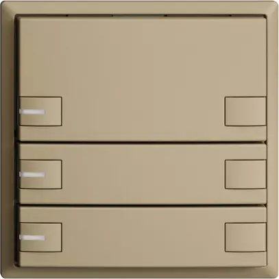 Pulsante KNX RGB EDUE, 250mW, c.LED RGB, 3×pulsante, com.2×tasti, sa 