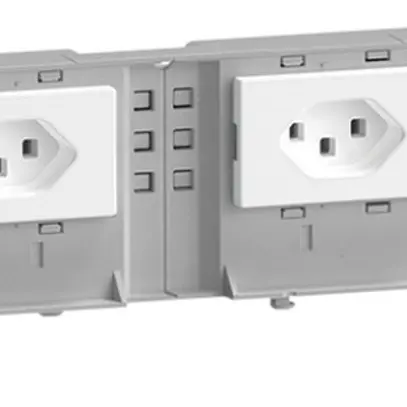 Supporto dispositivi Hager BKG 3×tipo 23 16A 250V 80×342mm cavo rotondo bianco 