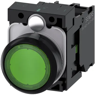 Poussoir lumineux Siemens SIRIUS ACT a.support+LED 1F vert plastique 