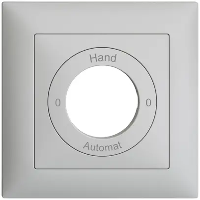 Frontset 0-Hand-0-Automat EDIZIOdue hellgrau 88×88mm für Schlüsselschalter 