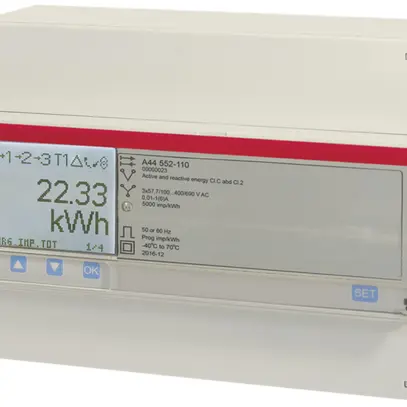 Contatore energia AMD ABB A44 553-110, 3×6A M-Bus 