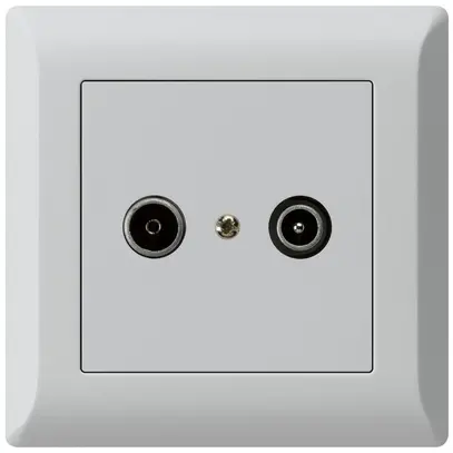 Presa di passaggio INC kallysto.line R/TV 19dB grigio chiaro 