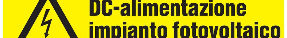 Étiquette Plica EET UV SO IT: DC-alimentazione impianto fotovoltaico 