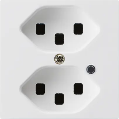 Prise Hager kallysto 2×T23 illuminé A blanc ultra 
