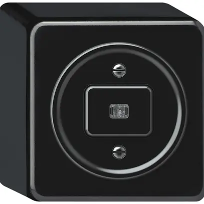 Interrupteur à poussoir lumineux AP origin sch 3 LED 88×88×54mm noir 