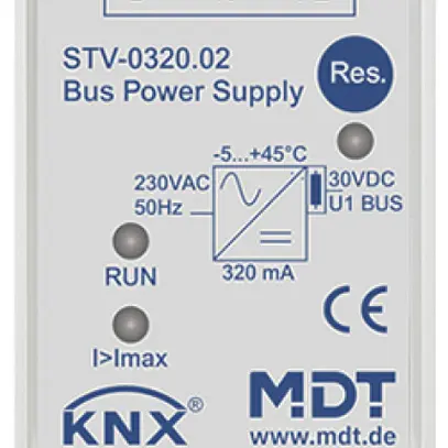 REG-Spannungsversorgung KNX MDT STV-0320.02 29V 320mA 1 Linie 1 Drossel 2TE 