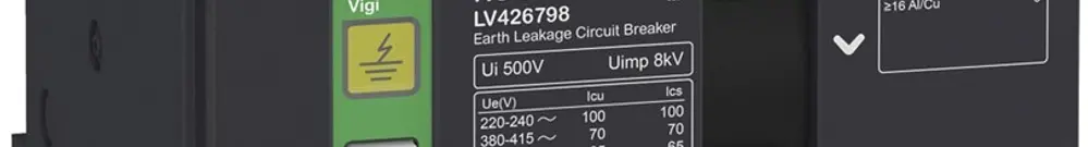 Leistungsschalter Schneider Electric NSXm100B Vigi 100A 4P 25kA SS 