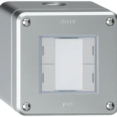 Tasto AP robusto Q KNX 4× alluminio LED RGB s/e-link 