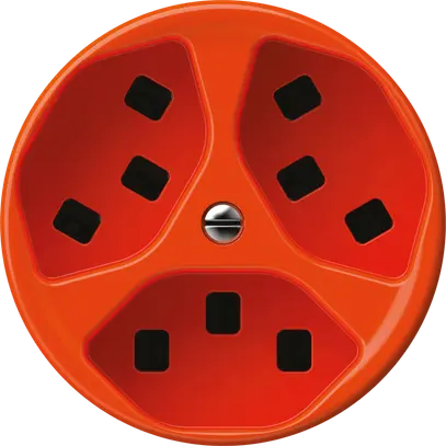 Presa origin 3×tipo 23 16A 230V 60×60mm arancione 