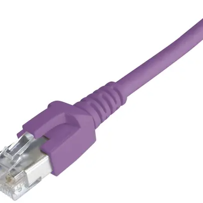 Câble patch RJ45 Dätwyler 7702 4P, cat.6A (IEC) S/FTP LSZH, violet, 30m 