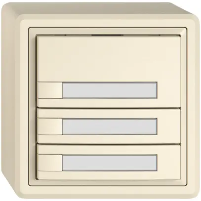 Poussoir KNX RGB AP EDIZIO.liv SNAPFIX® capteur temp.s.LED étiqu.3× comm.1T cr 