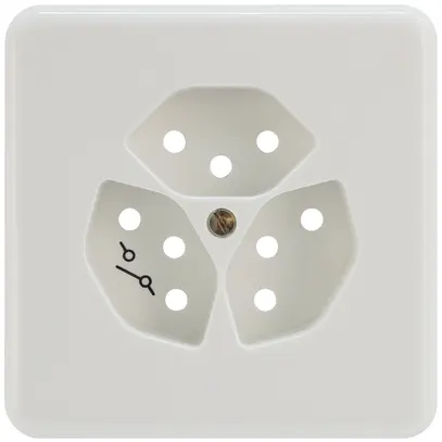 Plaque de recouvrement ENC Electro-Mica 3×T13 blanc 