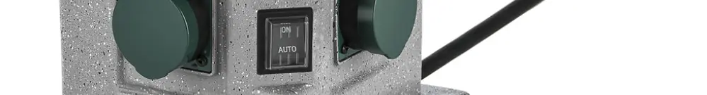 Gartensteckdose 4×T13, 2×Schalter Dämmerungssensor IP55 Steinoptik 