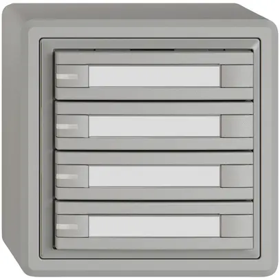 Pulsante KNX RGB AP EDIZIO.liv SNAPFIX® sensore temp.RGB-LED targ.4× com.2T grc 