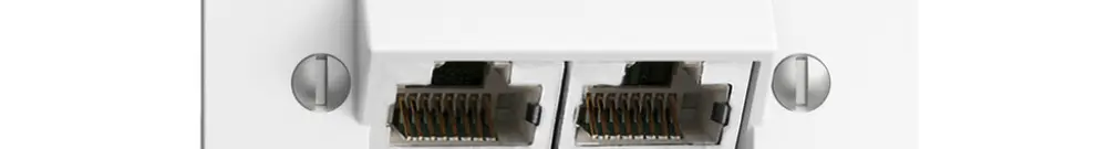 Prise ENC 2×RJ45/s 4P sép.EDIZIOdue blanc ITplus 