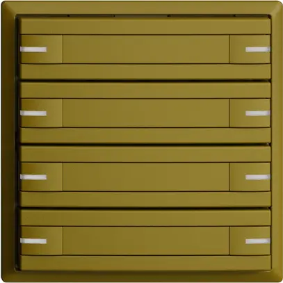 Poussoir ENC KNX 8× EDIZIOdue olive RGB avec LED avec insert papier 