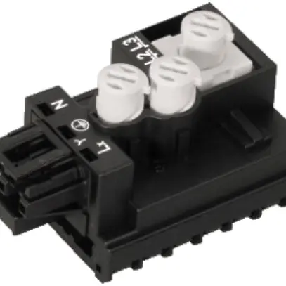 Dispositif enfichable WAGO avec prise 3L noir pour connecteur et distributeur 