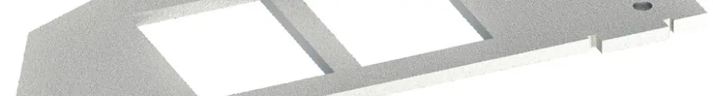 Montageplatte Hager Typ 01, 19.3×14.8mm zweifach 