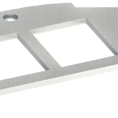 Montageplatte Hager Typ 01, 19.3×14.8mm zweifach 