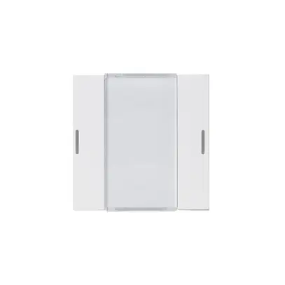 Faccia pulsante Hager basico KNX doppio LED bianco 45×45mm 
