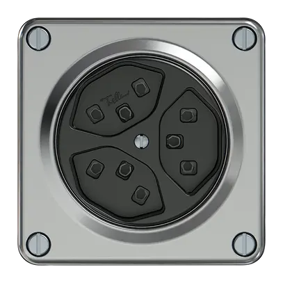Presa ELEMENT 3×tipo 23 16A 250V IP20 alluminio 