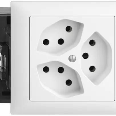 Presa INS EDIZIOdue 3×T13 bianco 49…69mm 