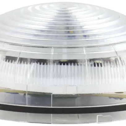 Sirène Hugentobler SIR-E LED S avec lumière, clair, sans base, IP65, Ø92×62mm 