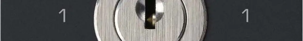 Intérieur interrupteur à clé kallysto 0/1L noir avec serrure Kaba 8 