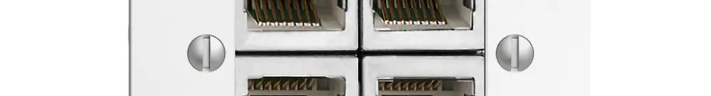 Prise ENC 4×RJ45/s 4P sép.EDIZIOdue blanc ITplus 