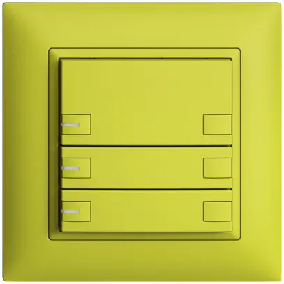 Pulsante INC KNX 3×EDIZIOdue lemon RGB con LED 