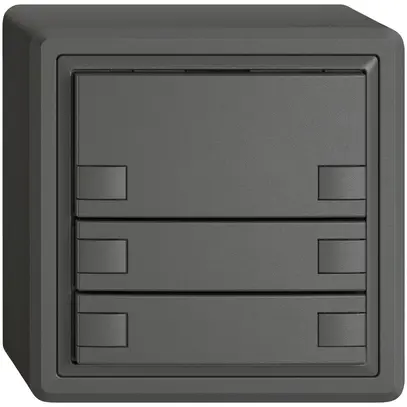 Pulsante KNX RGB AP EDIZIO.liv SNAPFIX® sensore temp.s.LED 3× com.2T grs 
