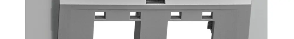 UP-Montageset EDIZIOdue, mit Schrägauslasshaube, für 2×RJ45, silver 