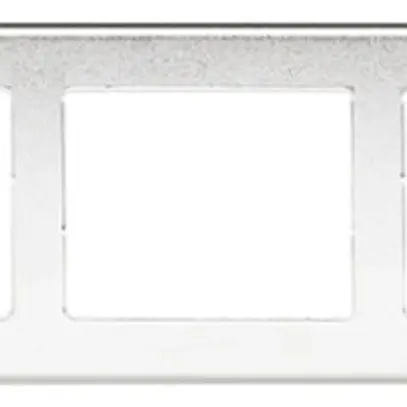 Plaque frontale 19" Hager HMS 2UH pour 5×FLF acier nickelé 