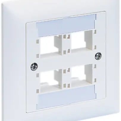 Kit de montage ENC EDIZIOdue 4RJ45 blanc 