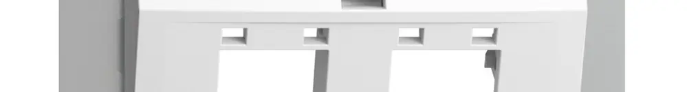 UP-Montageset EDIZIOdue, mit Schrägauslasshaube, für 2×RJ45, weiss 