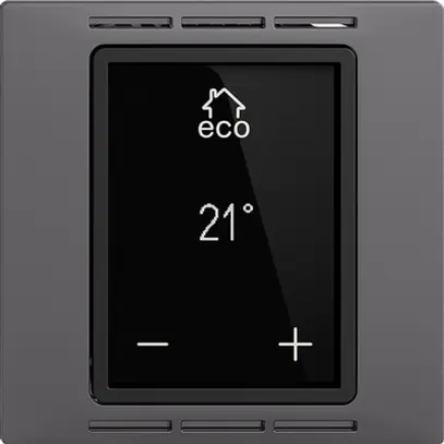 Termostato ambiente EDIZIOdue F grigio scuro, con display, riscald.pavim. 