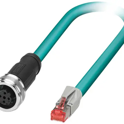 Cavo patch RJ45 Phoenix Contact NBC-P12FSD cat.5 SF/UTP 2×2 0.3m blu IP20/IP67 