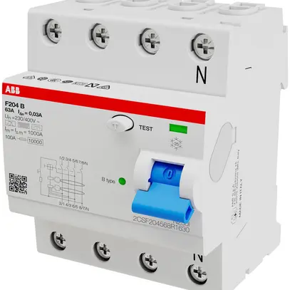 Interruttore differenziale proM compact 3PN tipo B, 63A 30mA 4UM leggr.ritardato 