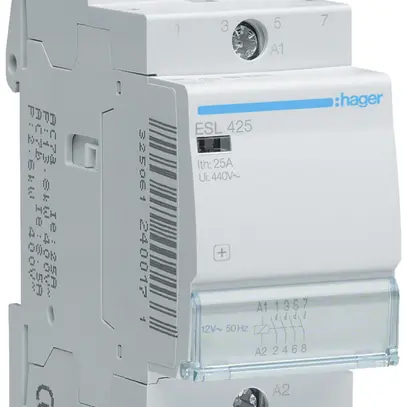 Contattore AMD Hager ESL 12VAC 4 apertura 25A 2UM 