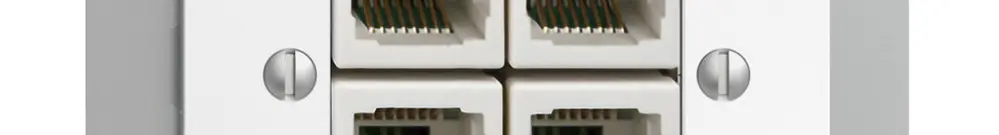 Presa INC 4×RJ45/u 4P sep. EDIZIOdue bianco ITplus 