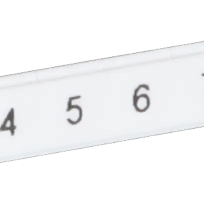 Zackband ZBF flach 1…10 weiss längs bedruckt mit 10 Schildchen 5mm 