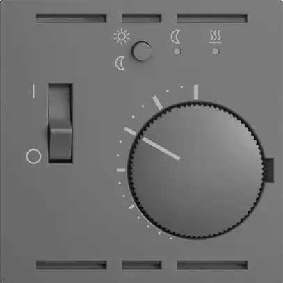 Termostato ambiente INC EDIZIOdue grigio scuro con sonda e orologio 