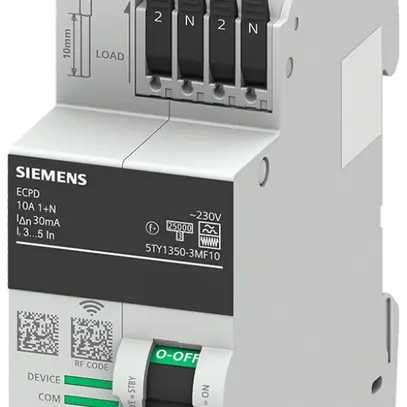 Appareil de protection électronique SENTRON ECPD 1LN 10A 30mA type F 75kA RF 