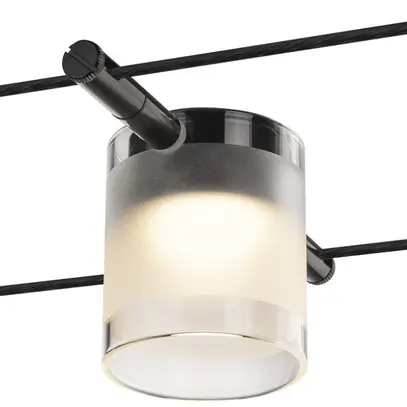 Luminaire LED SLV COMET p.système câble TENSEO 12V 6.3W 410lm 2700K 120° noir 