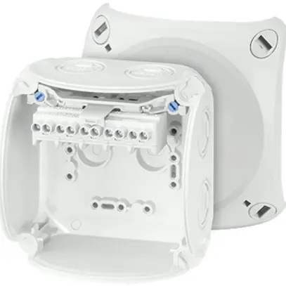 Boîte de dérivation AP Hensel KF G avec bornes 5×4mm² gris 