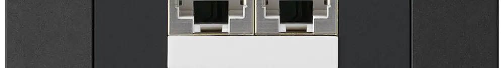 Scatola INC kallysto.pro 2×RJ45s separato CUC nero 
