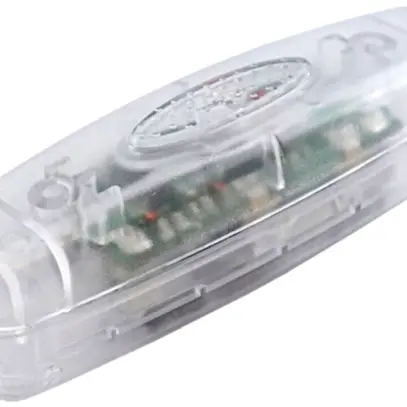 Variateur à cordon LED SNELLO, LED: 4…25W, lampe halogène: 25…160W, transparent 