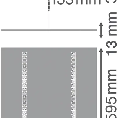 EB-LED-Deckenleuchte PANEL IndiviLED 600 ZBVR, 33W 4000lm 4000K weiss 