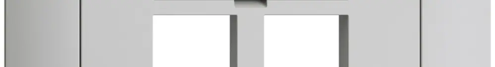 Kit montaggio INS EDIZIOdue FKE, uscita dritta, per 2×Keystone, grigio chiaro 