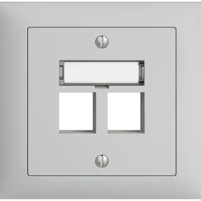 Kit montaggio INS EDIZIOdue FKE, uscita dritta, per 2×Keystone, grigio chiaro 